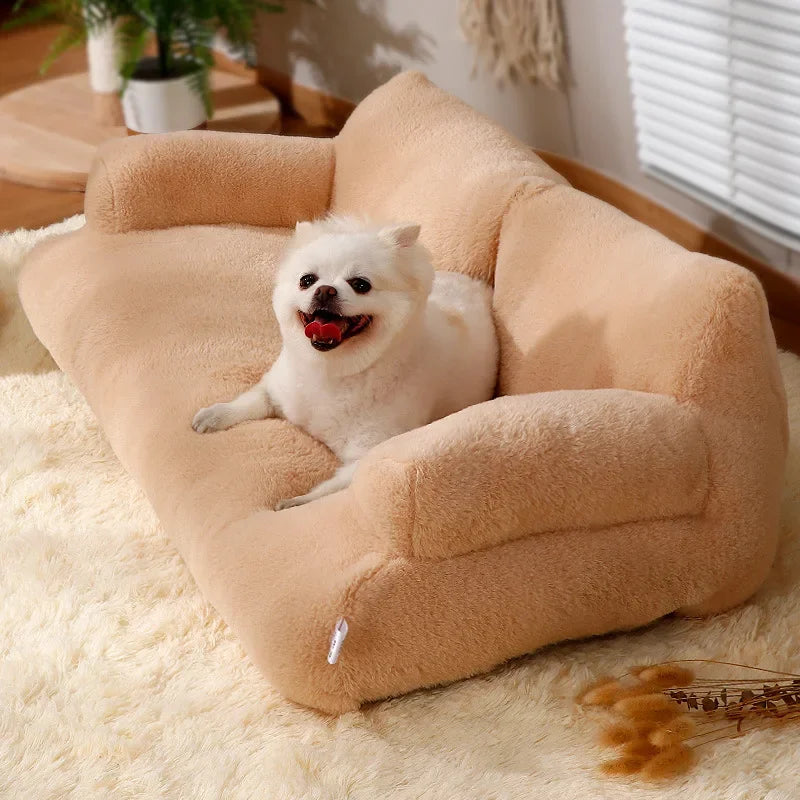 Sofás cama de felpa con forma de gato para el invierno